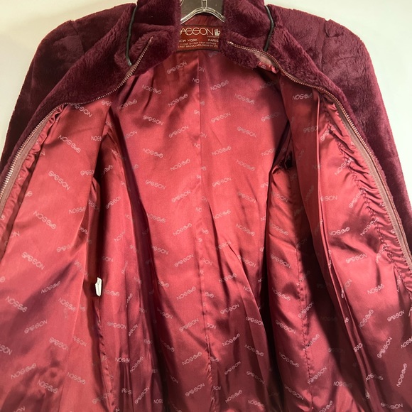 Vtg Sasson Juniors Sz 9 Full Zip Faux Fur Coat - Picture 10 of 16